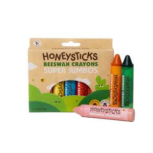 Books Stationery: Honeysticks Beeswax Crayons Super Jumbos 7 Pack