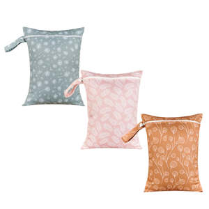 Floral, Leaf & Dandelion Eco-Friendly Large Wet Bag (3 Pack)