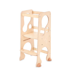 Kids Furniture: Kinderfeets Pikler Learning Tower - Natural