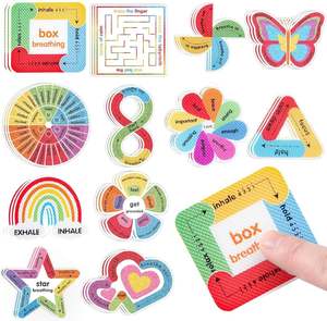 Calm Sensory Textured Stickers for Breathing Exercise 12pcs