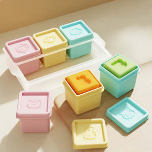 Feeding: Baby Food Freezer Tray – 6 Pack Food-Grade Solid Food Storage Containers for Homemade Baby Puree