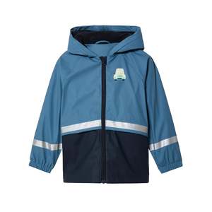 Kids Clothing Accessories: Two-Tone Fleece Lined Windproof & Waterproof Kids Rain Jacket - Car (1-8 years)