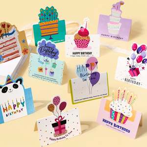 Books Stationery: Mini Birthday Greeting Card - 10 unique designs (9.8cmx11.3cm)