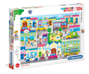 SUPER COLOUR: 104pcs In The City Puzzle (6 years+)