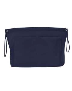 Handbag Organizer Insert with Drawstring for Travel & Daily Use - Navy | Beige