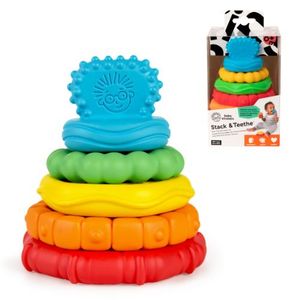 Baby Einstein Stack & Teethe Multi-Textured Teether Toy (0-36m)
