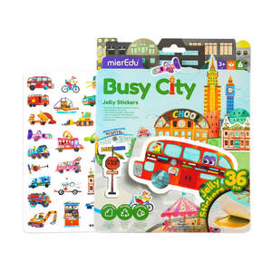 Kids Toys Gifts: Reusable Jelly Stickers Pack - Busy City (3 years+)