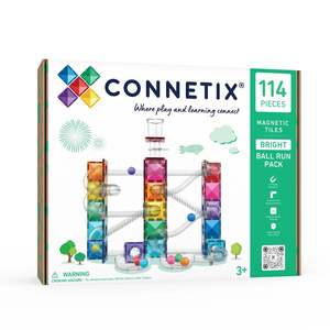 Connetix Tiles: Connetix Tiles - Ball Run Bright Pack 114pcs (STEAM Learning Toy)