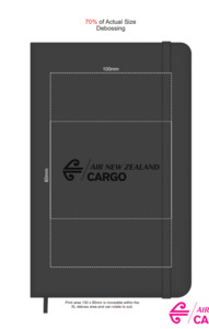 Products: Air New Zealand Cargo – Moleskine Classic Soft Cover Notebook – Large, Black