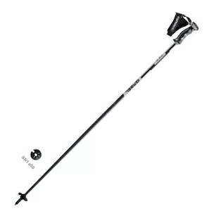 Ski Poles: Gabel HS-R Black/Silver ski pole