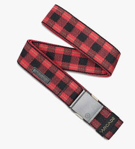 Belt: Arcade Plaid Belt Black Burnt