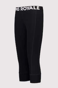 Mons Royale: Mons Royale Cascade Merino Flex 200 Women's 3/4 Legging - Black