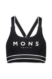 Mons Royale: Mons Royale Stella X-Back Bra - Black
