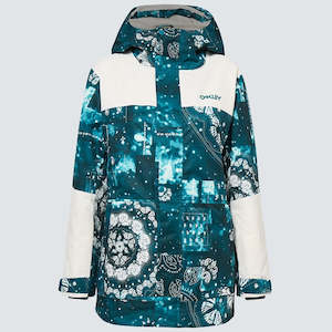 Oakley Outerwear: Oakley TC Aurora RC Insulated Jacket - Green Bandana PT/White