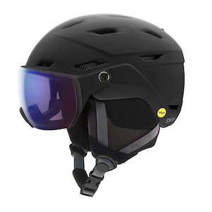 Smith Snow Helmets: Smith Survey MIPS Helmet - Matte Black w/ ChromaPop Photochromic Rose Flash