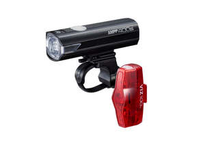 Cat Eye AMPP 400S Front Light & Viz100 Rear Light USB-C Rechargeable Set