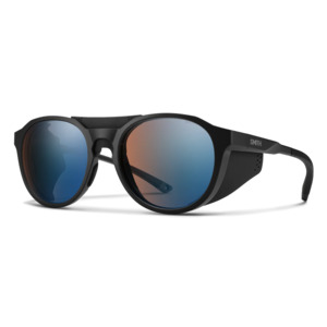 Smith Venture Sunglasses Matte Black ChromaPop Glacier Photochromic Copper Blue Mirror