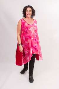 TCD Athena Tunic - Pink Satin Print