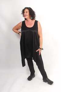 Tunics: TCD Athena Tunic - Black Satin