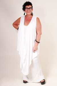 TCD Cowl Drape Tunic  - Cream