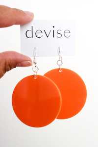 Devise Circle Earrings - Orange
