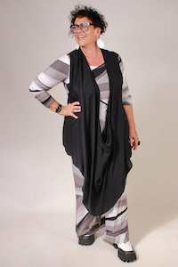 TCD Cowl Drape Tunic - Black