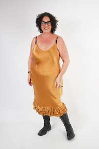 TCD Midi Bias Frill Slip - Gold