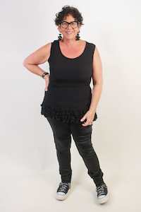 TCD Bobbie Frill Camisole - Black