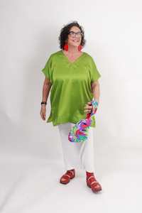 TCD Maggie Tee - Chartreuse Satin