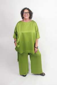 TCD Dawson Top - Chartreuse Satin