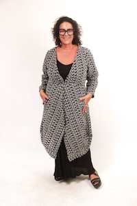 Everything Full Price: TCD Solidarity Duster - Black Textural Print