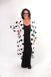 TCD Solidarity Duster - Black spot (White Base)