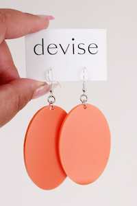 Devise Oval Earrings - Orange