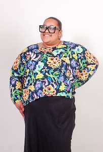 Prints Essentials: TCD Lockdown Crop Top - Navy Floral