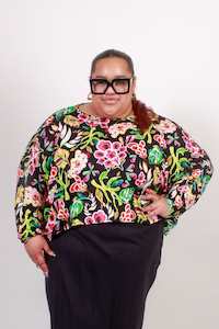 Prints Essentials: TCD Lockdown Crop Top - Black Floral