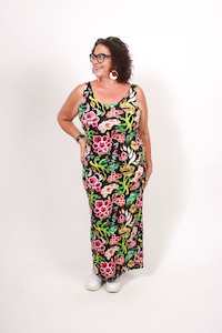 Prints Essentials: TCD Long La Bella Dress - Black Floral Print