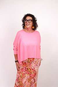 TCD Lockdown Crop Top - Coral Viscose Knit