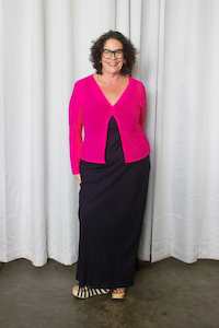 Lovers Collection: TCD Portia Cardigan -  Fuchsia Mesh