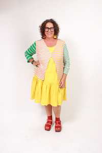Outerwear Tcd: TCD Portia Cardigan -  Patchy Stripe Rib