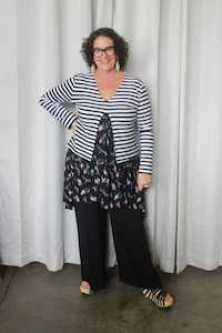 TCD Portia Cardigan -  Stripe Rib