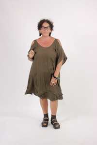 TCD Scarlett Dress Khaki (LUCKY LAST - L = 20)