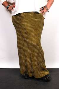 Under 300: TCD Pansy Bias Cut Skirt - Khaki Spots
