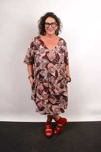TCD Tranquil Dress - Chocolate Ruby Swirls