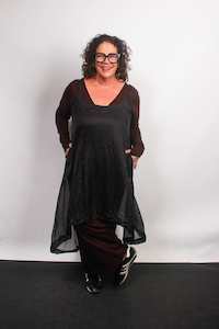 TCD Reveal Tunic - Sheer Silk Black