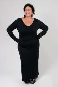 Tcd The Carpenters Daughter: TCD Long Thumbelina Dress - Black Merino