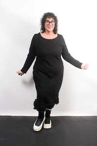 TCD Midi Frill Dress - Black