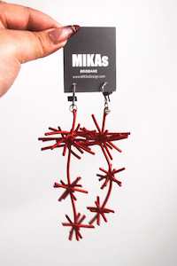 Mikas: Mikas - Hanabi Earrings - Red