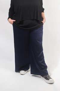 TCD Sadie Pant - Navy Blue Satin