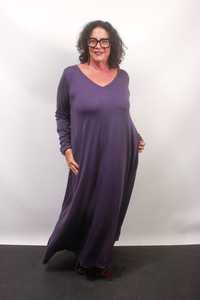 TCD A-line Dress - Purple Merino Wool (LUCKY LAST - XL =22/24)