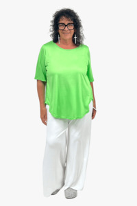 Tcd The Carpenters Daughter: TCD Curve Tee - Fluor Green